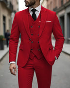Men's Classic Slim Fit 3-Piece Suit Set