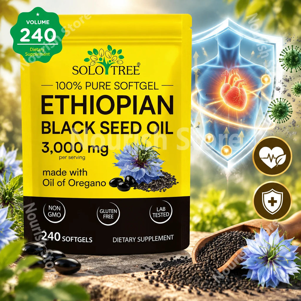 Black Seed Oil with Oregano Oil Dietary Supplement Softgels