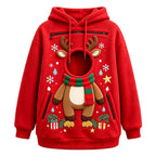 Unisex Christmas Pattern Pet Carrier Pouch Hoodie