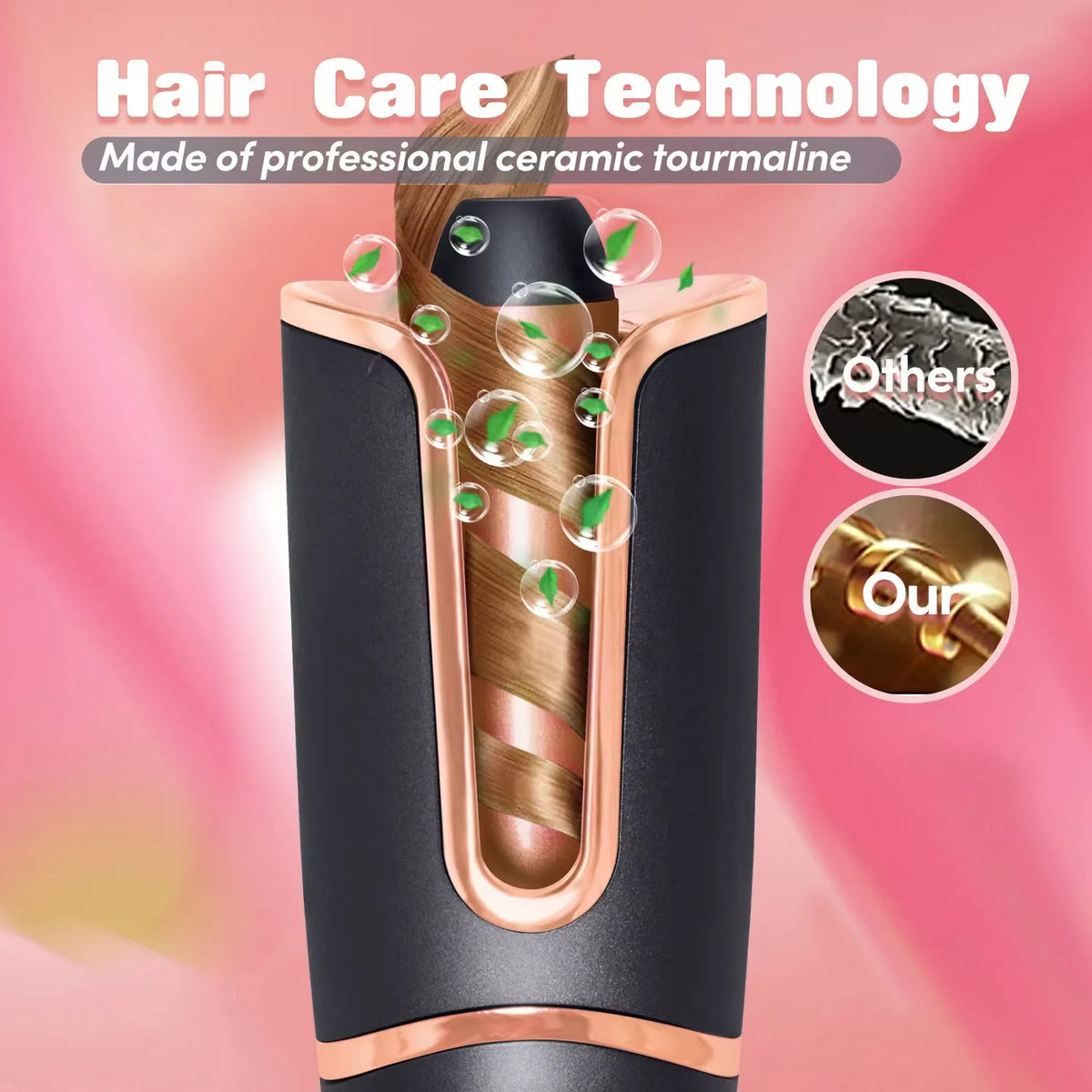 Automatic Ceramic Curling Iron with LED Display