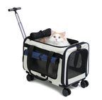 Large Capacity Pet Trolley Travel Carrier Bag for Dogs Cats