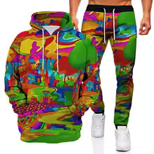 Ink Graffiti 3D Printed Hoodie and Sweatpants Set