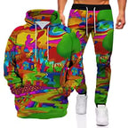 Ink Graffiti 3D Printed Hoodie and Sweatpants Set