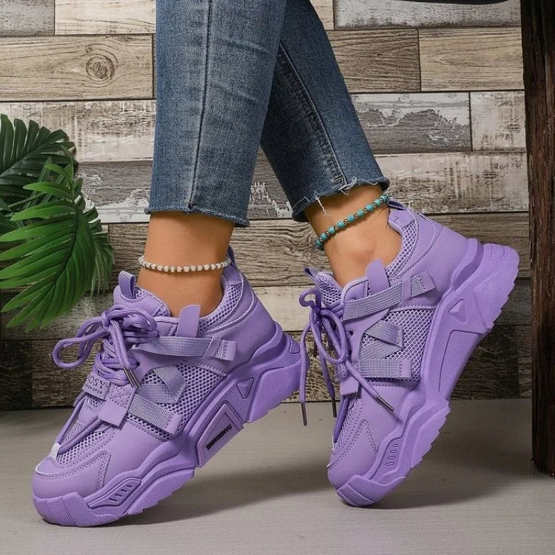 Women's Breathable Mesh Platform Sneakers