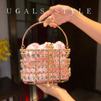 Women's Luxury Hollow Out Rhinestone Evening Clutch Bag