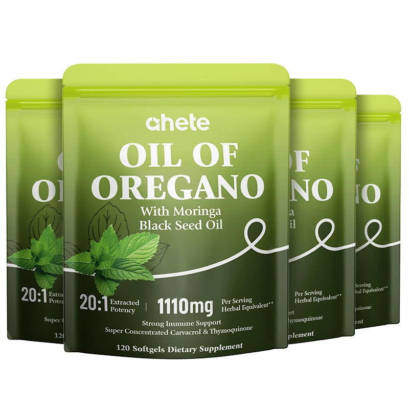 Oil of Oregano with Moringa Black Seed Oil Dietary Supplement Softgels