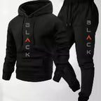 Men's Printed Hooded Sweatshirt and Sweatpants Set