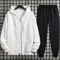 Men's Zipper Hoodie and Sweatpants 2-Piece Set