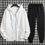 Men's Zipper Hoodie and Sweatpants 2-Piece Set