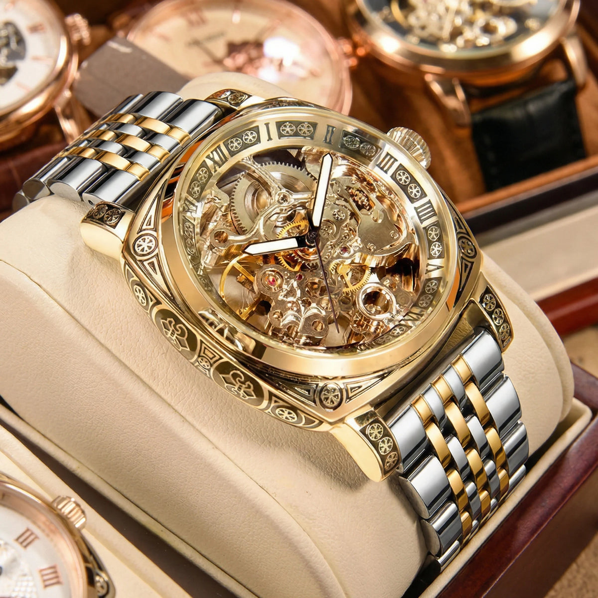 Men's Automatic Tourbillon Hollow Mechanical Watch