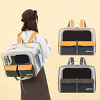 Large Capacity Foldable Rolling Pet Carrier Backpack for Cats Dogs