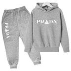 Kids' Printed Hooded Sweatshirt and Pants 2-Piece Set
