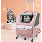 Breathable Foldable Pet Stroller Backpack Carrier for Cats Dogs
