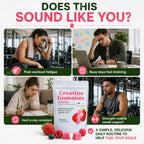 Sugar Free Creatine Gummies Berry Flavor Muscle Support
