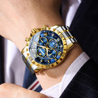 Men's Luminous Chronograph Stainless Steel Quartz Watch