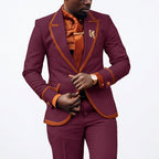 Men's Elegant Slim Fit 2-Piece Suit Set