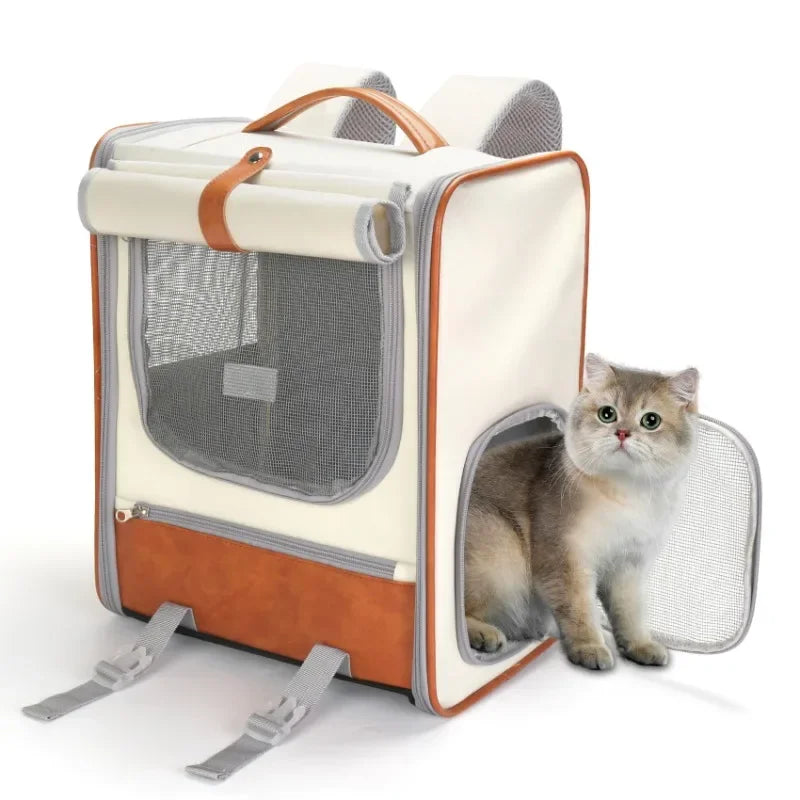 Large Capacity Breathable Pet Carrier Backpack for Cats Dogs