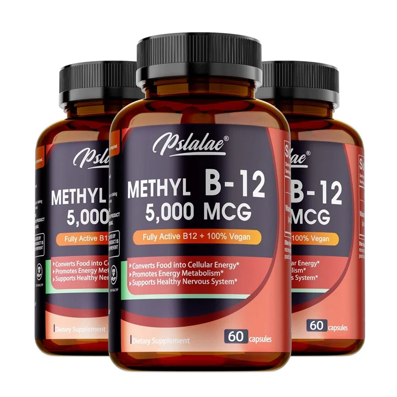 Vitamin B12 5000 mcg Energy and Brain Support Capsules