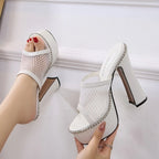 Women's Fashion Platform Thick High Heel Flip Flop Sandals