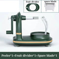 Hand-Cranked Manual Fruit Peeler with Divider and Spare Blades