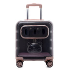 Double-layer Rolling Pet Stroller Carrier Backpack for Cats Dogs