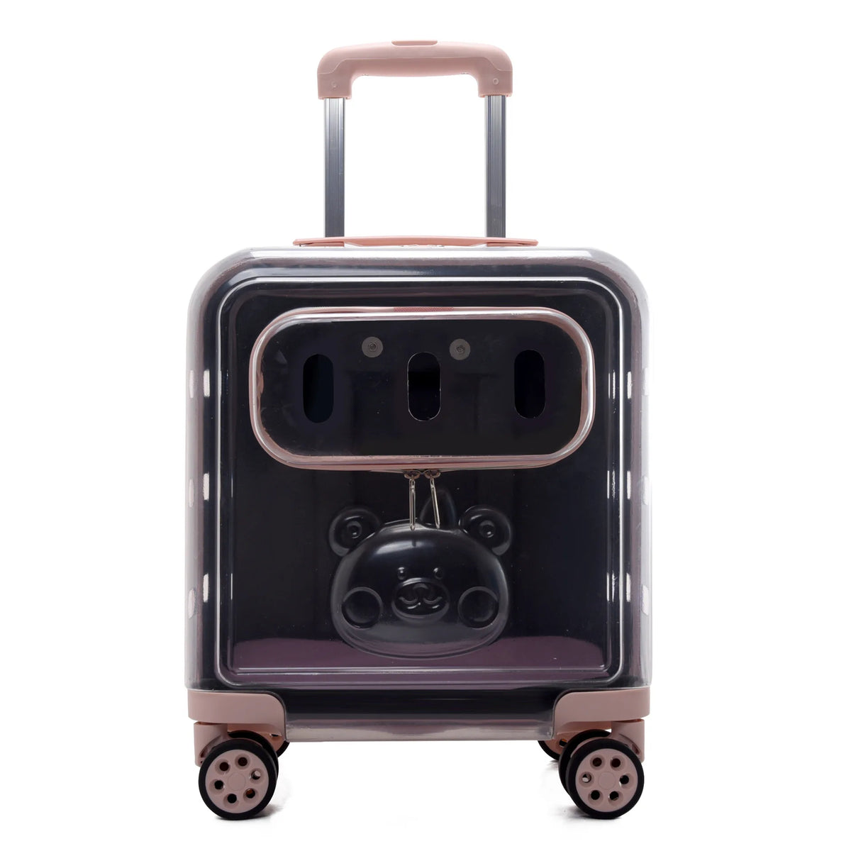 Double-layer Rolling Pet Stroller Carrier Backpack for Cats Dogs