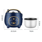 1.9-Quart Multifunctional Electric Rice Cooker with Steamer Basket
