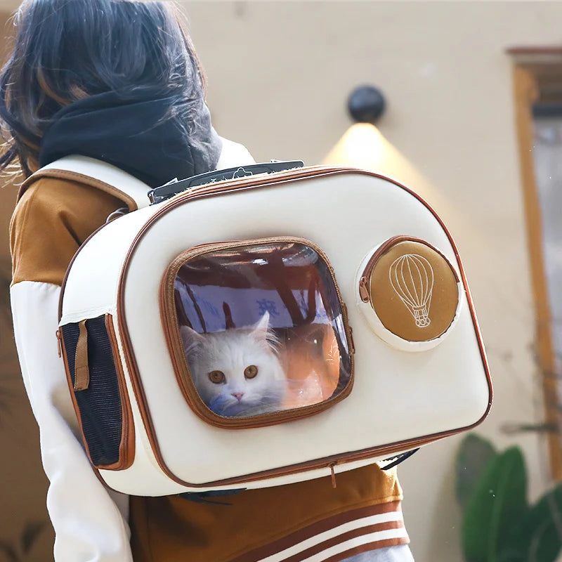 Portable Pet Trolley Backpack Carrier for Cats Dogs