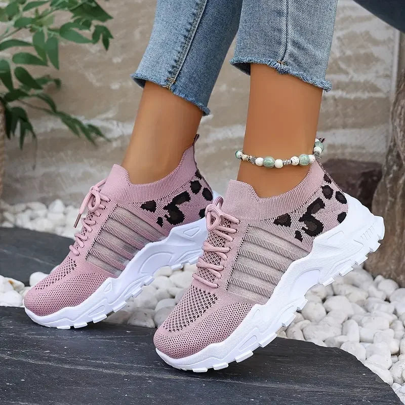 Women's Leopard Print Slip-On Canvas Sneakers