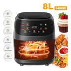 8.5-Quart 1400W Programmable Smart LED Touch Air Fryer with Viewing Window