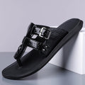 Men's Crocodile Pattern Anti-Slip Thong Sandals
