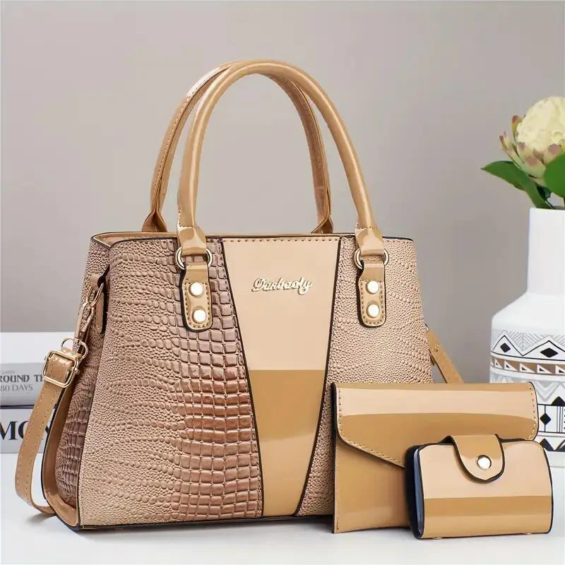 Women's Animal Print PU Leather Shoulder Tote Bag