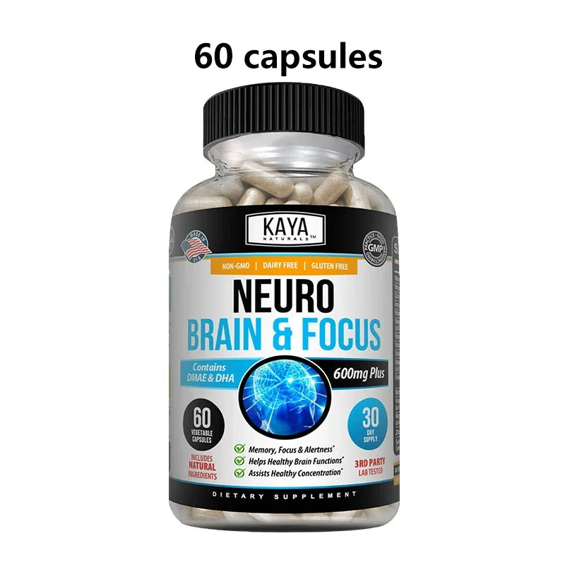 Nootropic Brain Support Supplement Memory Focus Capsules