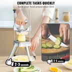 Commercial Manual Vegetable and Fruit Dicer with 4 Blades and Tray