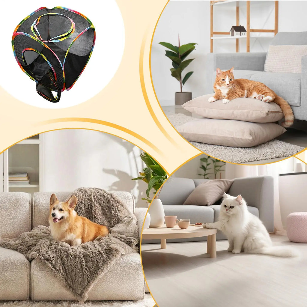 Foldable Mesh Cat Tent Cube Play House