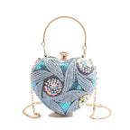 Women's Heart Shaped Acrylic Evening Clutch Bag