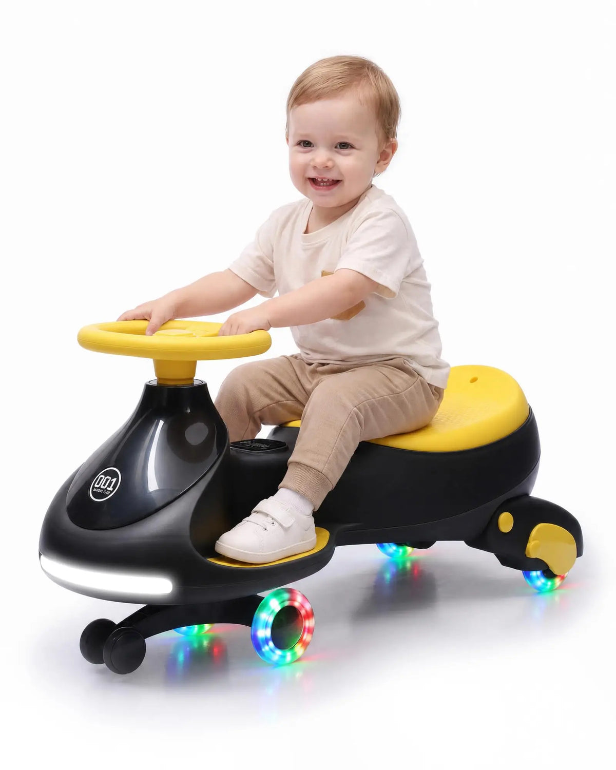 Kids 12V Electric Wiggle Car 2-in-1 Ride-On Toy