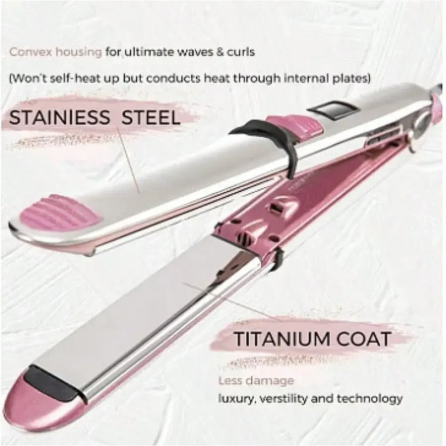 2-in-1 Ceramic Ionic Hair Straightener and Curler