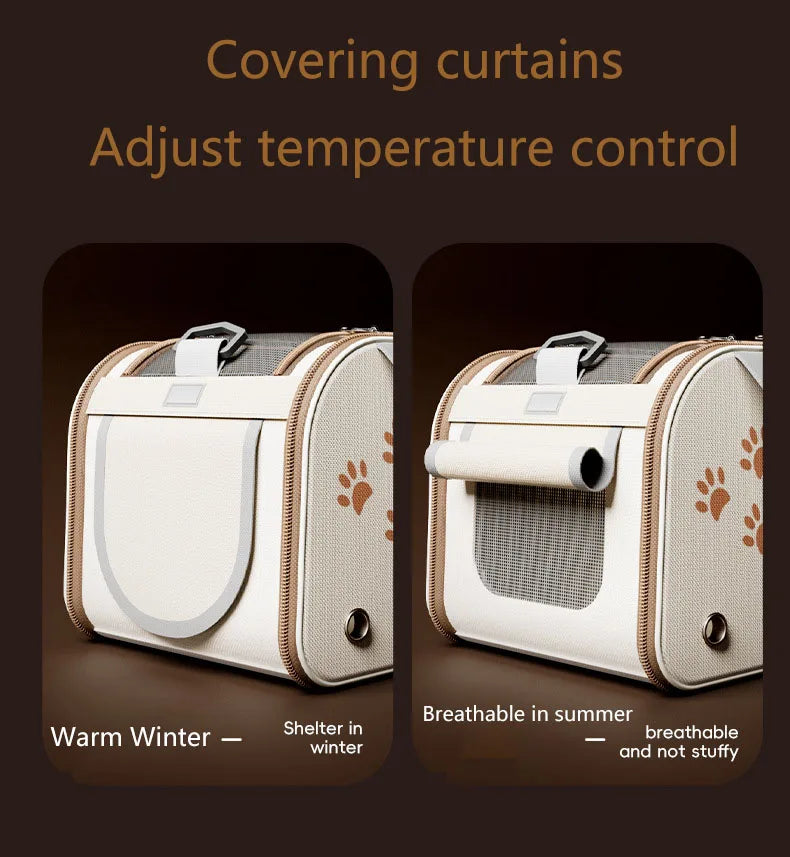 Breathable Foldable Shoulder Carrier Bag for Cats Dogs