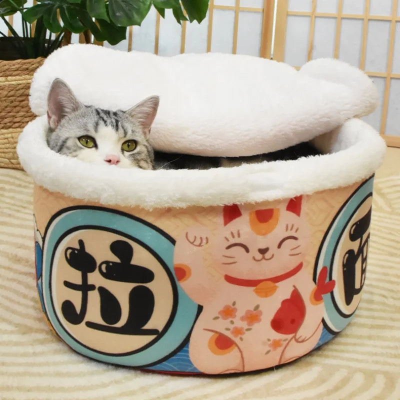 Warm Soft Pet Nest Bed Cushion for Cats Dogs