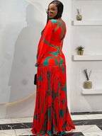 Women's Elegant Dashiki Long Sleeve Maxi Dress