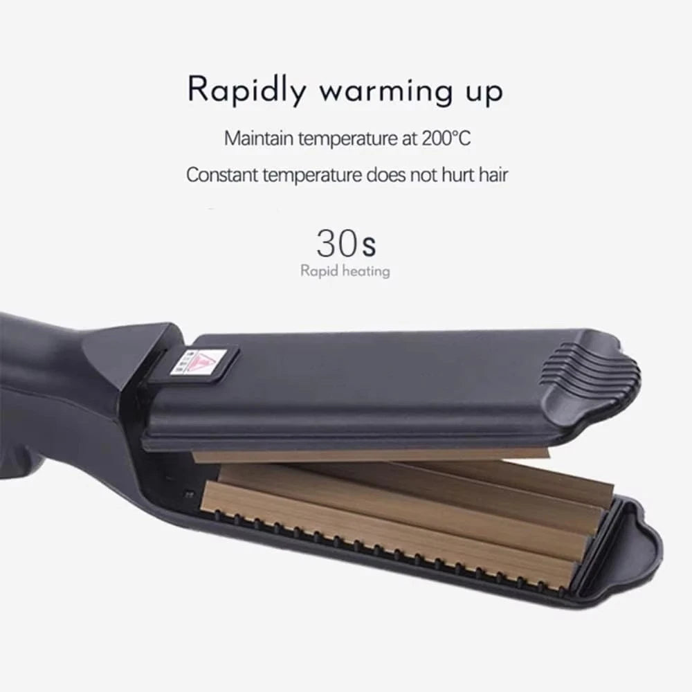 6 Teeth Anti-Static Ceramic Hair Crimping Iron 55W