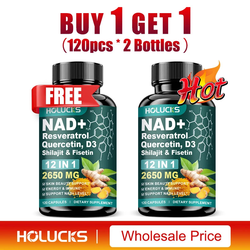 NAD+ Resveratrol Capsules Cell Repair Energy Immune Support