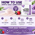 Collagen Peptides Powder Hyaluronic Acid Vitamin C Berry Flavor