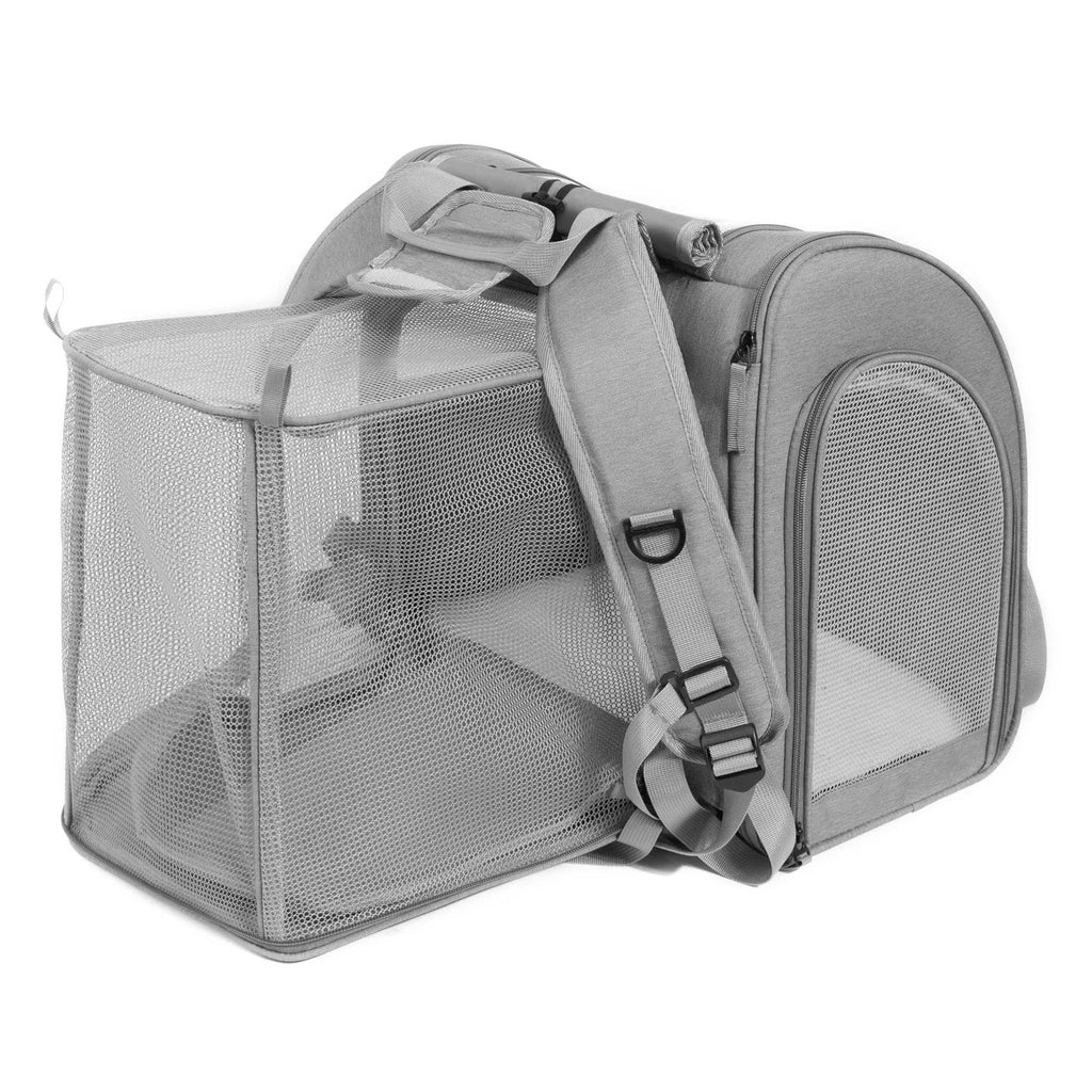 Expandable Mesh Travel Pet Carrier Backpack for Cats