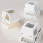 Semi Automatic Enclosed Cat Litter Box for Cats
