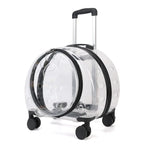 Portable Breathable Rolling Pet Carrier Suitcase for Cats Dogs
