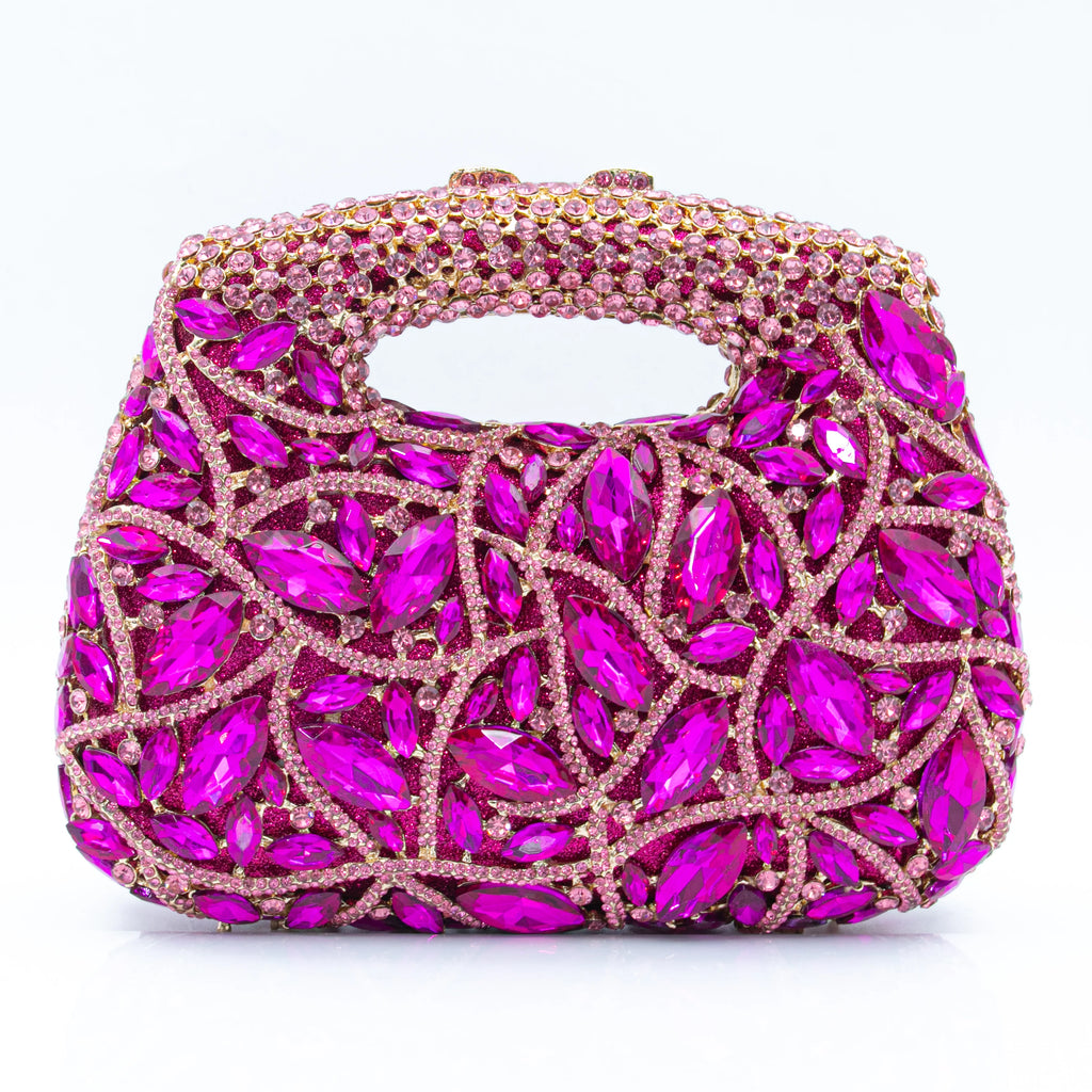 Women's Luxury Rhinestone Top Handle Evening Clutch Bag