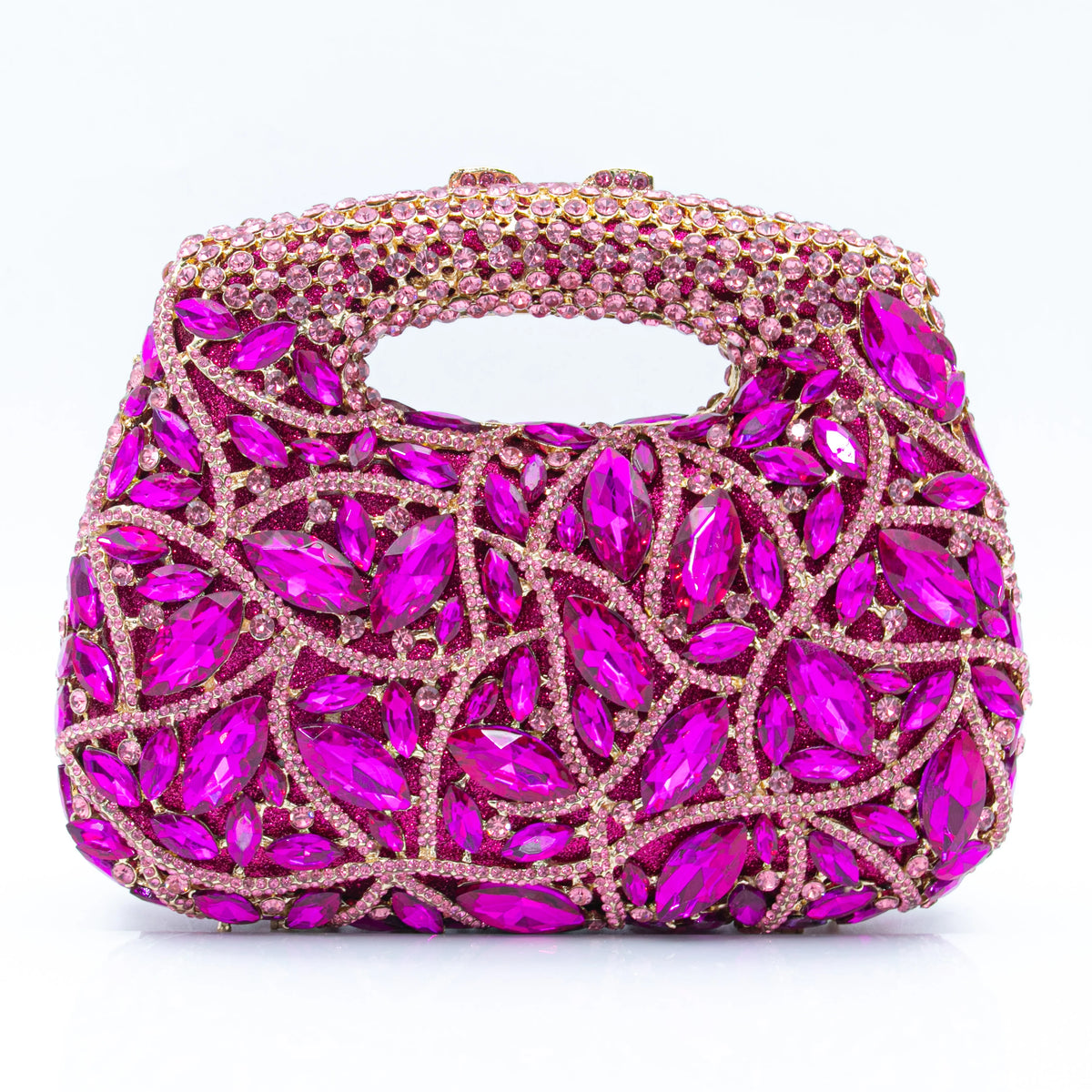 Women's Luxury Rhinestone Top Handle Evening Clutch Bag