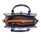 Women's Crocodile Pattern PU Leather Handbag Shoulder Tote Bag